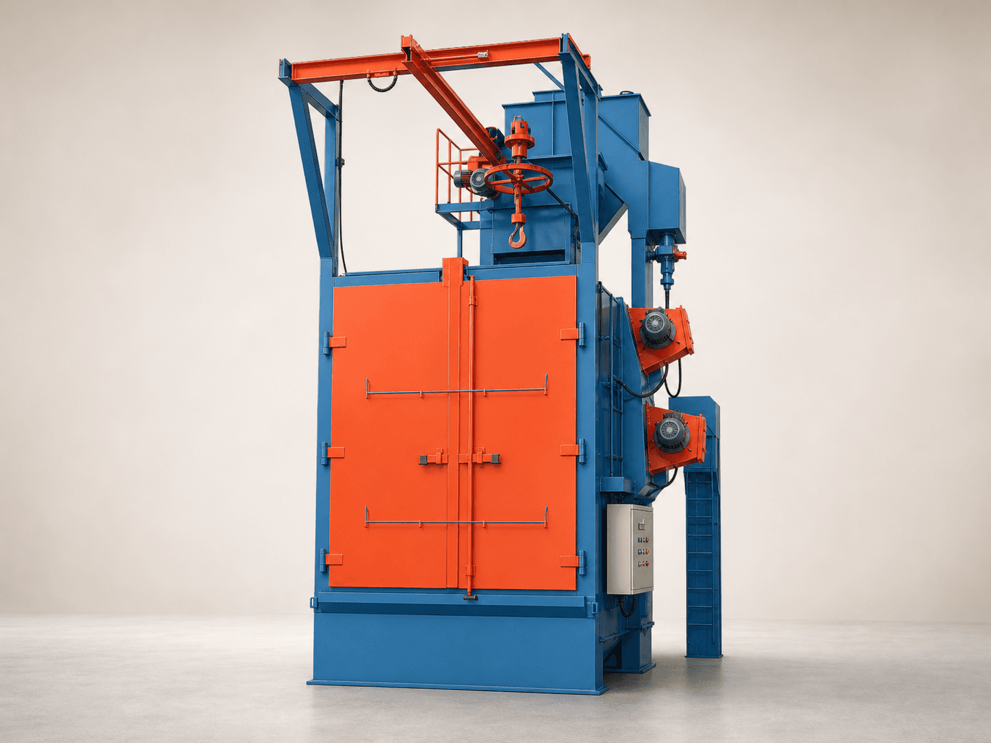 Hook type shot blast machine