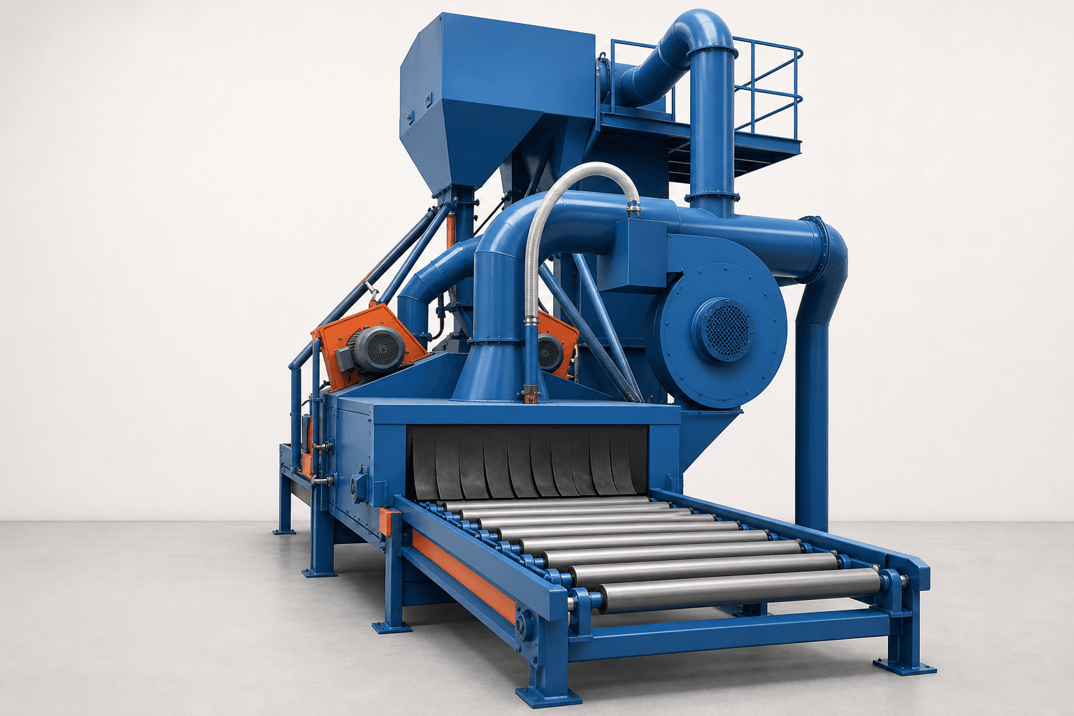 Pipe shot blast machine