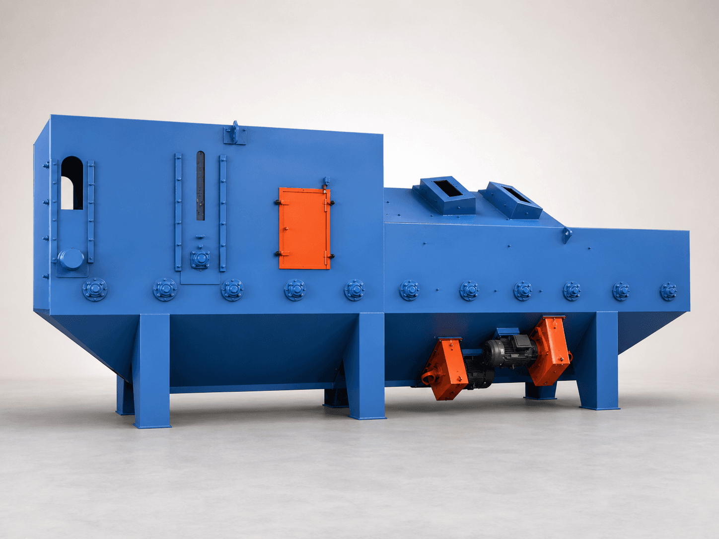 Vehicle beam shot blast machine